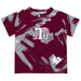 Texas Southern University Tigers Vive La Fete Boys Game Day Maroon Short Sleeve Tee Paint Brush