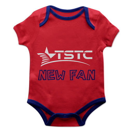 Texas State Technical College Vive La Fete Infant Game Day Red Short Sleeve Onesie New Fan Logo and Mascot Bodysuit