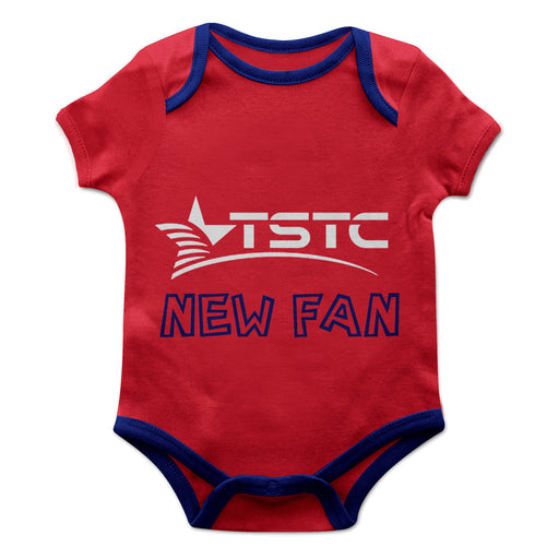 Texas State Technical College Vive La Fete Infant Game Day Red Short Sleeve Onesie New Fan Logo and Mascot Bodysuit
