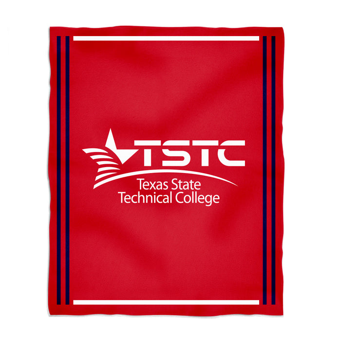 Texas State Technical College Vive La Fete Kids Game Day Red Plush Soft Minky Blanket 36 x 48 Mascot
