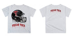Texas Tech Red Raiders Original Dripping Football Helmet White T-Shirt by Vive La Fete - Vive La Fête - Online Apparel Store