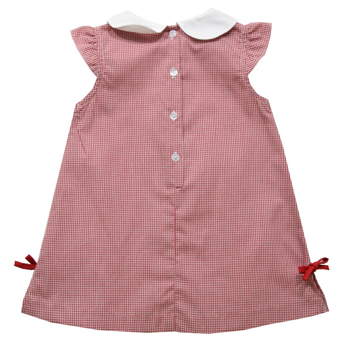 Texas Tech Embroidered Red Gingham A Line Dress - Vive La Fête - Online Apparel Store