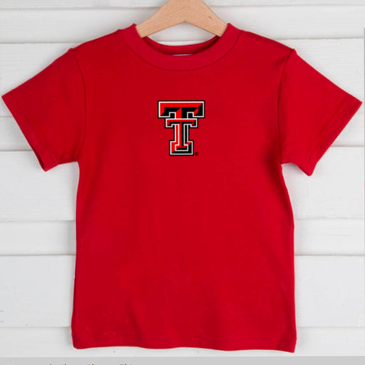 Texas Tech Embroidered Knit Red Boys Tee Shirt  Short Sleeve - Vive La Fête - Online Apparel Store