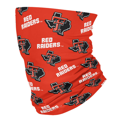 Texas Tech Raiders Neck Gaiter All Over Logo Red - Vive La Fête - Online Apparel Store