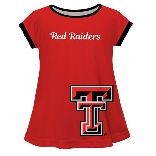 Texas Tech Big Logo Red Short Sleeve Girls Laurie Top - Vive La Fête - Online Apparel Store