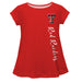 Texas Tech Red Raiders Red Solid Short Sleeve Girls Laurie Top - Vive La Fête - Online Apparel Store
