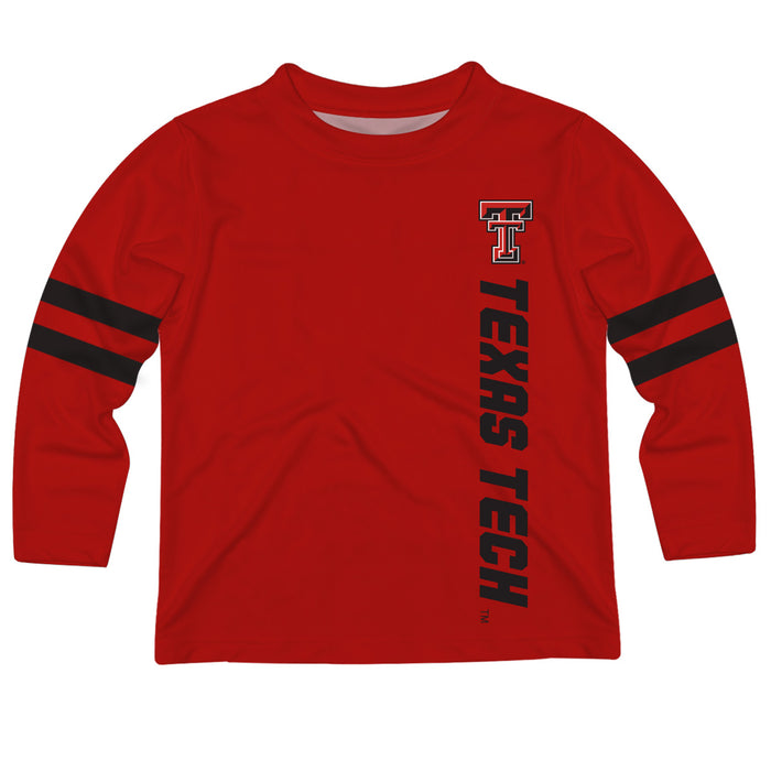 Texas Tech Stripes Red Long Sleeve Tee Shirt - Vive La Fête - Online Apparel Store