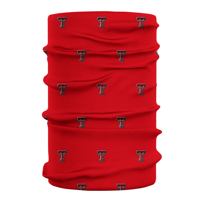 Texas Tech Red Raiders Vive La Fete All Over Logo Game Day Collegiate Face Cover Soft 4-Way Stretch Two Ply Neck Gaiter - Vive La Fête - Online Apparel Store