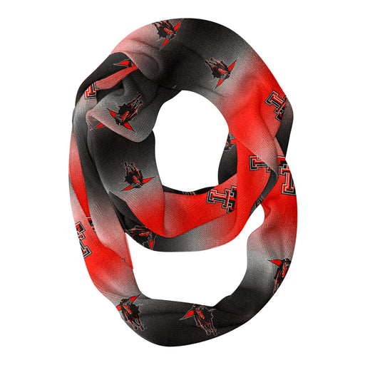 Texas Tech Red Raiders Vive La Fete All Over Logo Game Day Collegiate Women Ultra Soft Knit Infinity Scarf