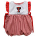 Texas Tech Red Raiders Embroidered Red Cardinal Gingham Girls Bubble
