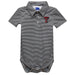 Texas Tech Red Raiders Embroidered Black Pencil Stripe Knit Polo Onesie