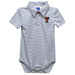 Texas Tech Red Raiders Embroidered Gray Stripe Knit Polo Onesie