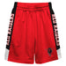 Texas Tech Red Raiders Vive La Fete Game Day Red Stripes Boys Solid Black Athletic Mesh Short