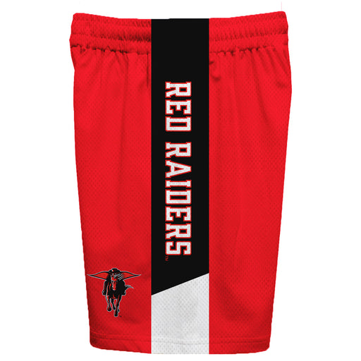 Texas Tech Red Raiders Vive La Fete Game Day Red Stripes Boys Solid Black Athletic Mesh Short - Vive La Fête - Online Apparel Store