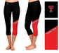 Texas Tech Red Raiders Vive La Fete Game Day Collegiate Leg Color Block Girls Black Red Capri Leggings - Vive La Fête - Online Apparel Store