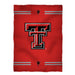 Texas Tech Red Raiders Vive La Fete Game Day Warm Lightweight Fleece Red Throw Blanket 40 X 58 Logo and Stripes