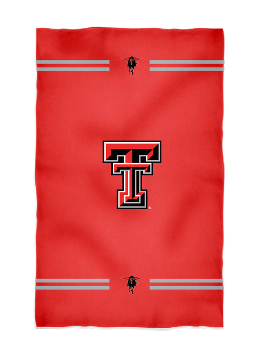Texas Tech Red Raiders Vive La Fete Game Day Absorbent Premium Red Beach Bath Towel 31 x 51 Logo and Stripes