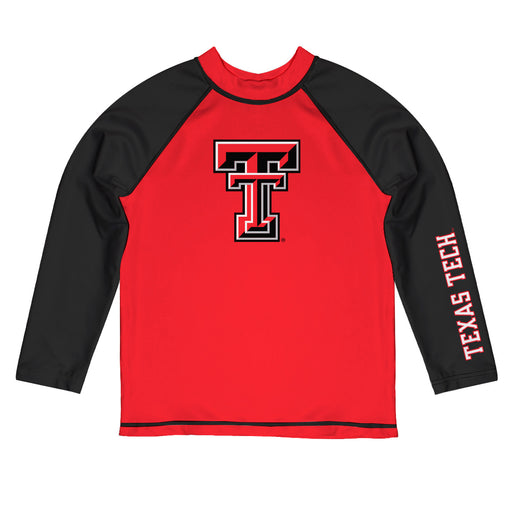 Texas Tech Red Raiders Vive La Fete Red and Black Long Sleeve Raglan Rashguard