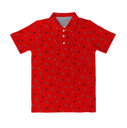 Texas Tech Red Raiders Vive La Fete Repeat Logo Red Short Sleeve Polo Shirt