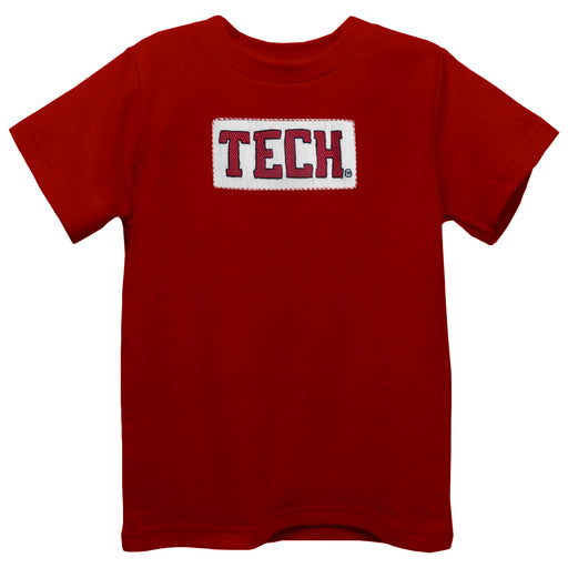 Texas Tech Red Raiders Smocked Red Knit Short Sleeve Boys Tee Shirt - Vive La Fête - Online Apparel Store