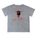 Texas Tech Red Raiders Vive La Fete Script V1 Heather Gray Short Sleeve Tee Shirt