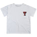 Texas Tech Red Raiders Hand Sketched Vive La Fete Impressions Artwork Boys White Short Sleeve Tee Shirt