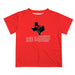 Texas Tech Red Raiders Vive La Fete State Map Red Short Sleeve Tee Shirt