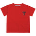 Texas Tech Red Raiders Hand Sketched Vive La Fete Impressions Artwork Boys Red Short Sleeve Tee Shirt