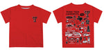 Texas Tech Red Raiders Hand Sketched Vive La Fete Impressions Artwork Boys Black Short Sleeve Tee Shirt - Vive La Fête - Online Apparel Store
