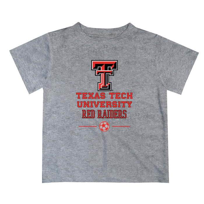 Texas Tech Red Raiders Vive La Fete Soccer V1 Heather Gray Short Sleeve Tee Shirt