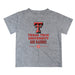 Texas Tech Red Raiders Vive La Fete Soccer V1 Heather Gray Short Sleeve Tee Shirt