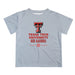 Texas Tech Red Raiders Vive La Fete Soccer V1 Gray Short Sleeve Tee Shirt