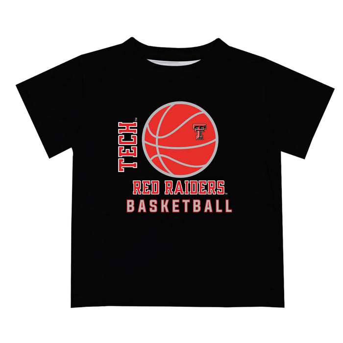 Texas Tech Red Raiders Vive La Fete Basketball V1 Black Short Sleeve Tee Shirt