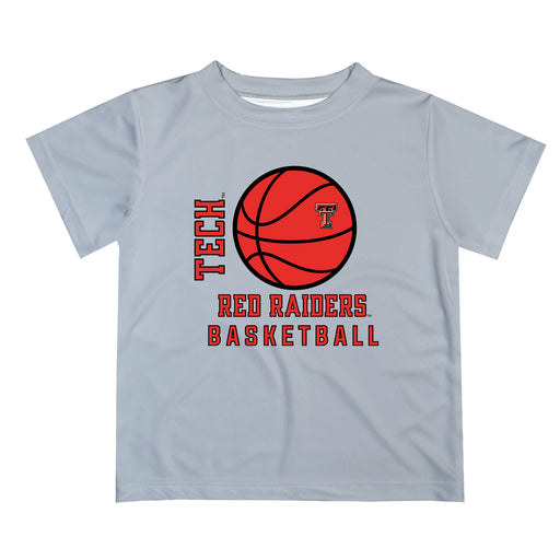 Texas Tech Red Raiders Vive La Fete Basketball V1 Gray Short Sleeve Tee Shirt