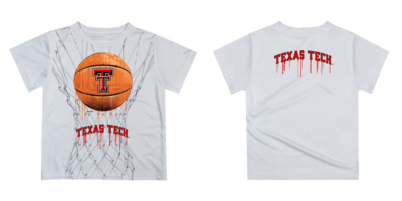 Texas Tech Red Raiders Original Dripping Basketball Gray T-Shirt by Vive La Fete - Vive La Fête - Online Apparel Store