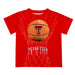 Texas Tech Red Raiders Original Dripping Basketball Red T-Shirt by Vive La Fete