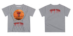 Texas Tech Red Raiders Original Dripping Basketball Gray T-Shirt by Vive La Fete - Vive La Fête - Online Apparel Store