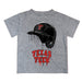 Texas Tech Red Raiders Original Dripping Baseball Helmet Heather Gray T-Shirt by Vive La Fete
