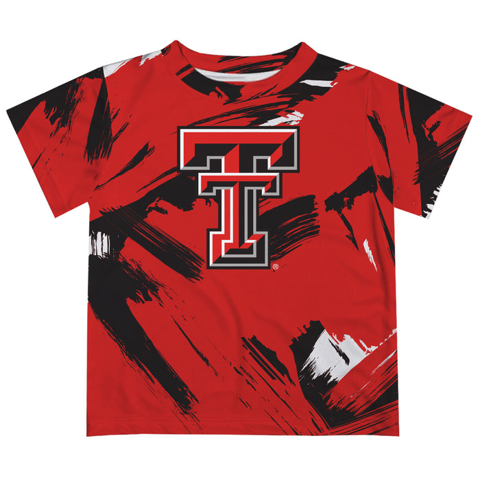 Texas Tech Red Raiders Vive La Fete Boys Game Day Red Short Sleeve Tee Paint Brush
