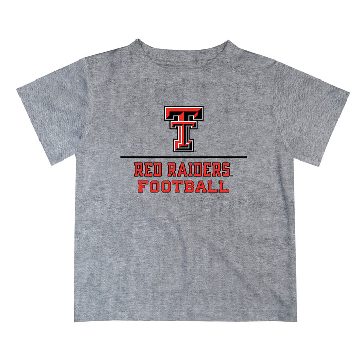 Texas Tech Red Raiders Vive La Fete Football V1 Heather Gray Short Sleeve Tee Shirt