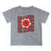 Texas Tech Red Raiders Vive La Fete Heather Gray Art V1 Short Sleeve Tee Shirt