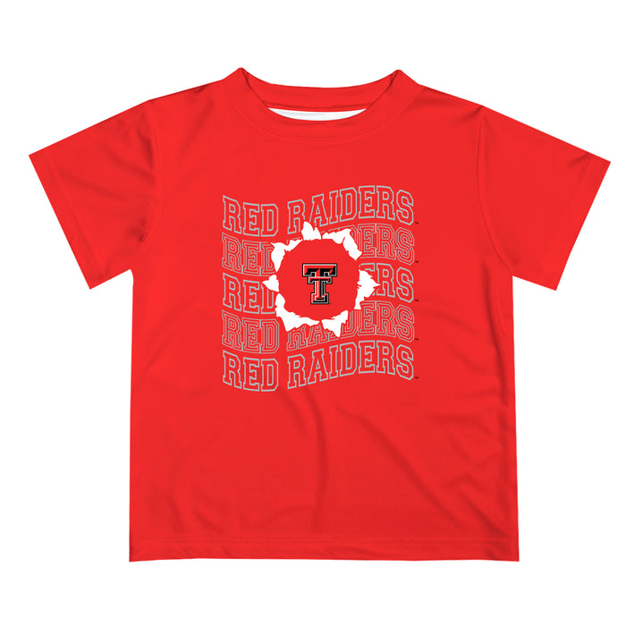 Texas Tech Red Raiders Vive La Fete Red Art V1 Short Sleeve Tee Shirt