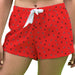 Texas Tech Red Raiders Vive La Fete Game Day All Over Logo Women Red Lounge Shorts