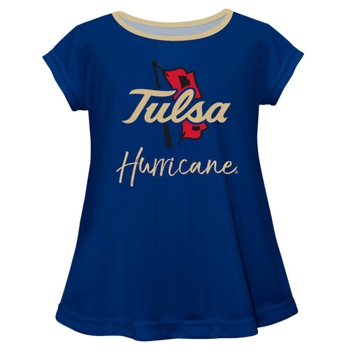 Tulsa Golden Hurricane Blue Short Sleeve Laurie Top - Vive La Fête - Online Apparel Store