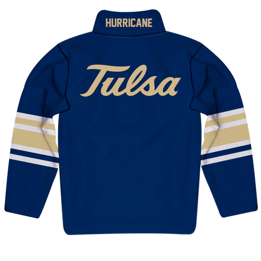 Tulsa Golden Hurricane Vive La Fete Game Day Blue Quarter Zip Pullover Stripes on Sleeves - Vive La Fête - Online Apparel Store