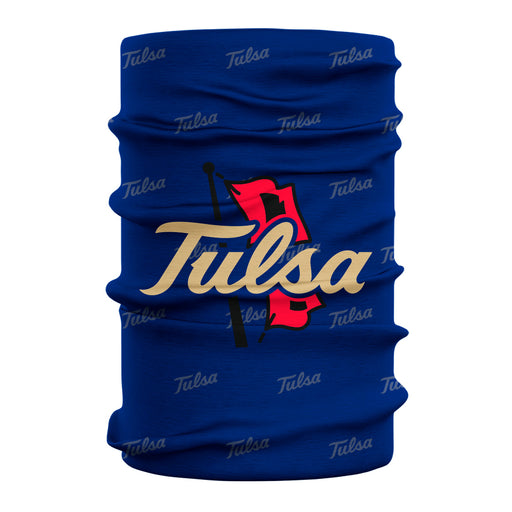 Tulsa Golden Hurricane Neck Gaiter Blue All Over Logo - Vive La Fête - Online Apparel Store
