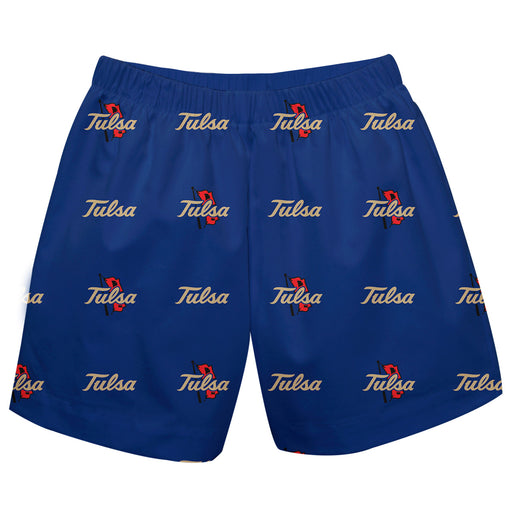 Tulsa Golden Hurricane Short Blue All Over Logo - Vive La Fête - Online Apparel Store
