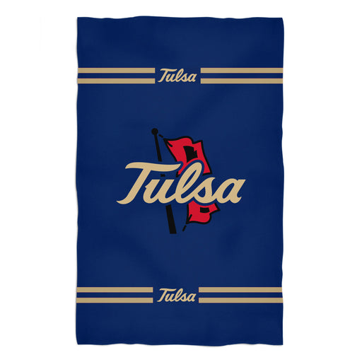Tulsa Golden Hurricane Vive La Fete Game Day Absorbent Premium Blue Beach Bath Towel 51 x 32" Logo and Stripes - Vive La Fête - Online Apparel Store