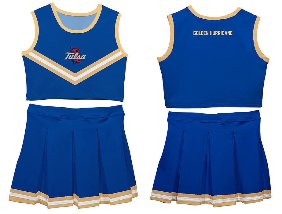 Tulsa Golden Hurricane Vive La Fete Game Day Blue Sleeveless Cheerleader Set - Vive La Fête - Online Apparel Store