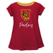 Tuskegee University Golden Tigers Vive La Fete Girls Game Day Short Sleeve Crimson Top with School Logo and Name